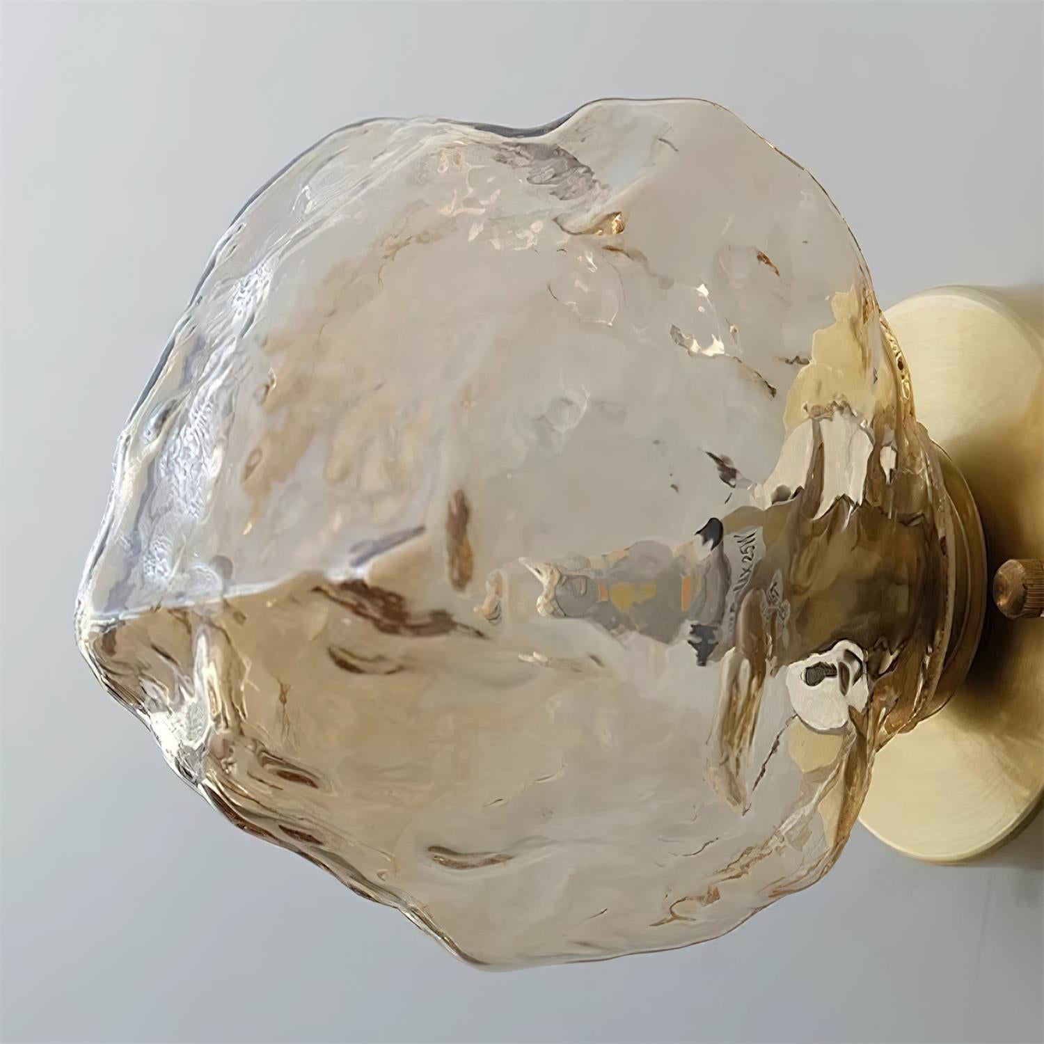 Textured Amber Glass Wall Lamp – Warm Ambient Lighting