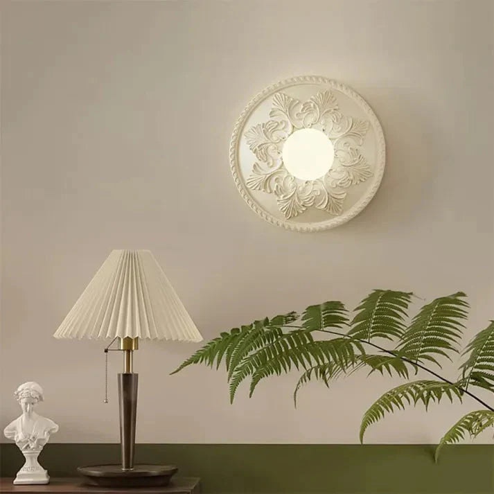 Modern Resin Wall Lamp | Milky Coffee Shade
