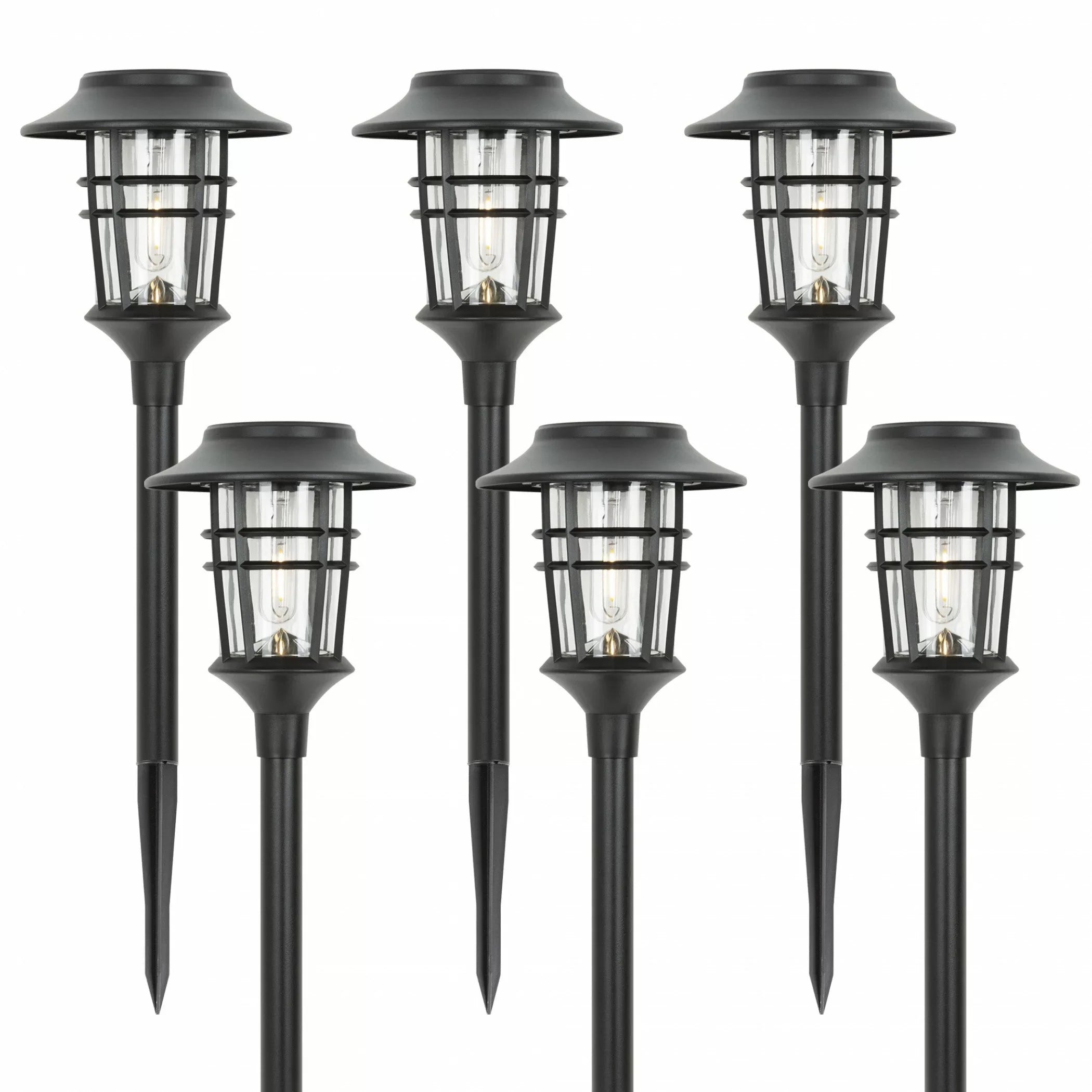 Decorative Solar Garden Torches – Set of 6