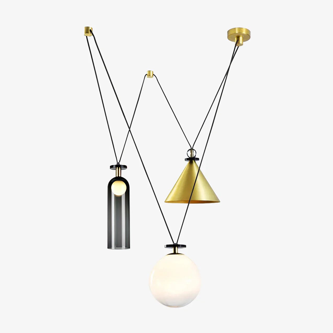 Geometric Art Chandelier – Contemporary Modern Pendant Light