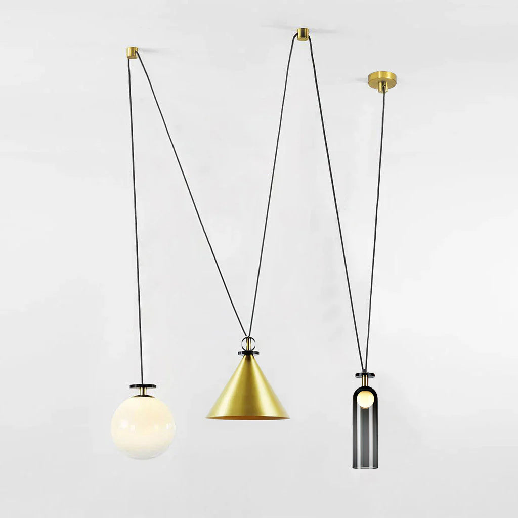 Multi-Shape Hanging Pendant Lamp – Adjustable Hanging Light
