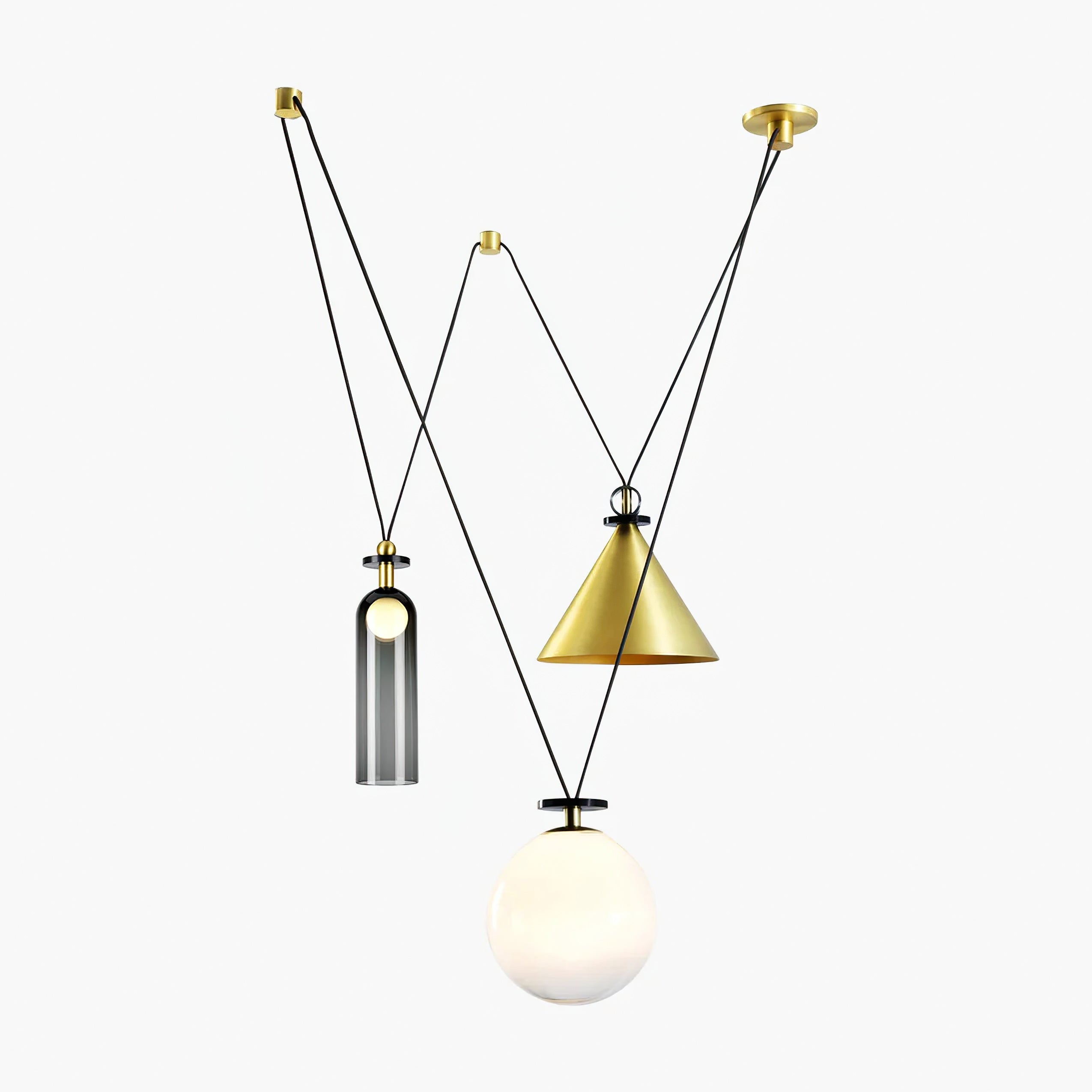 Geometric Art Chandelier – Contemporary Modern Pendant Light
