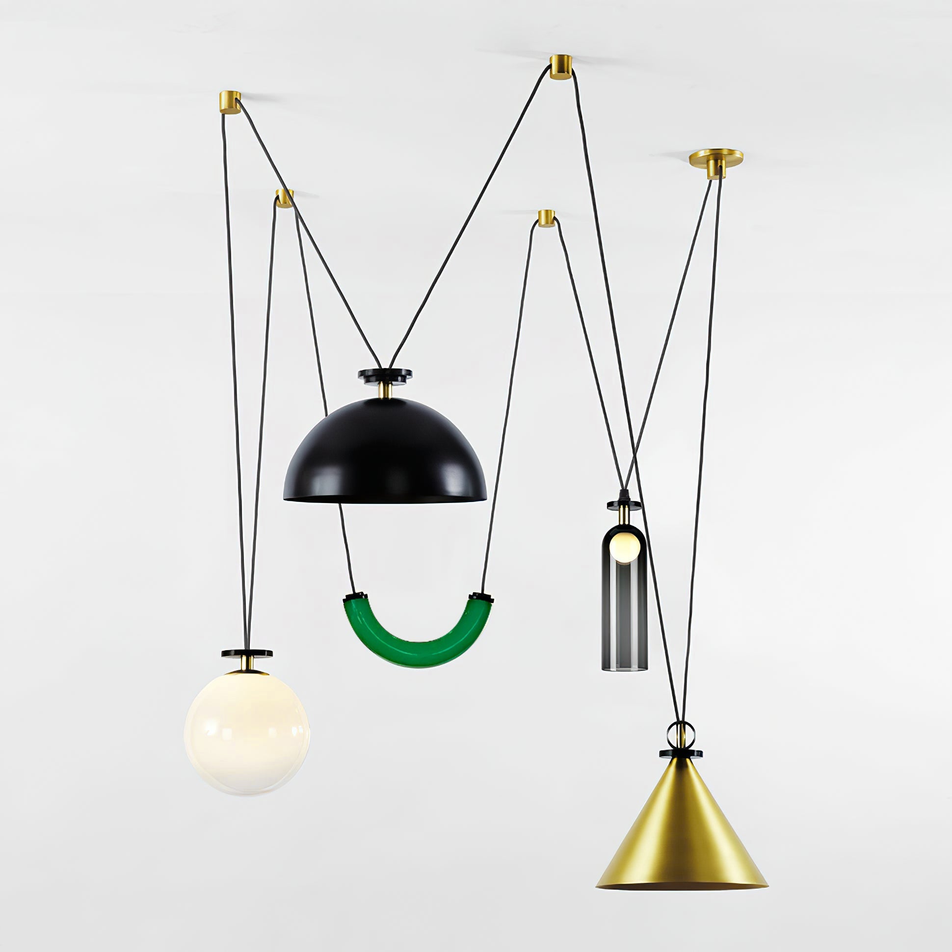 Geometric Art Chandelier – Contemporary Modern Pendant Light