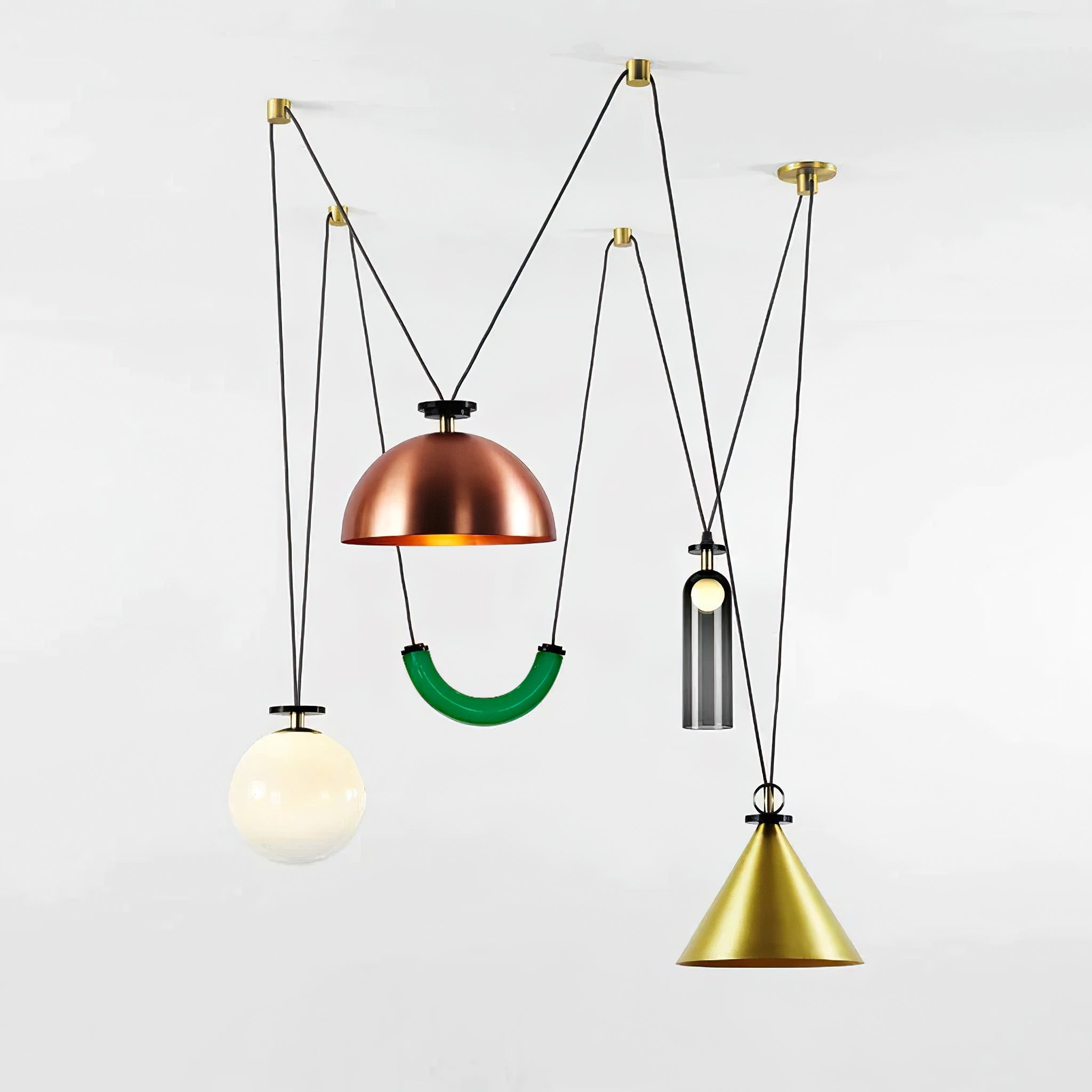 Geometric Art Chandelier – Contemporary Modern Pendant Light