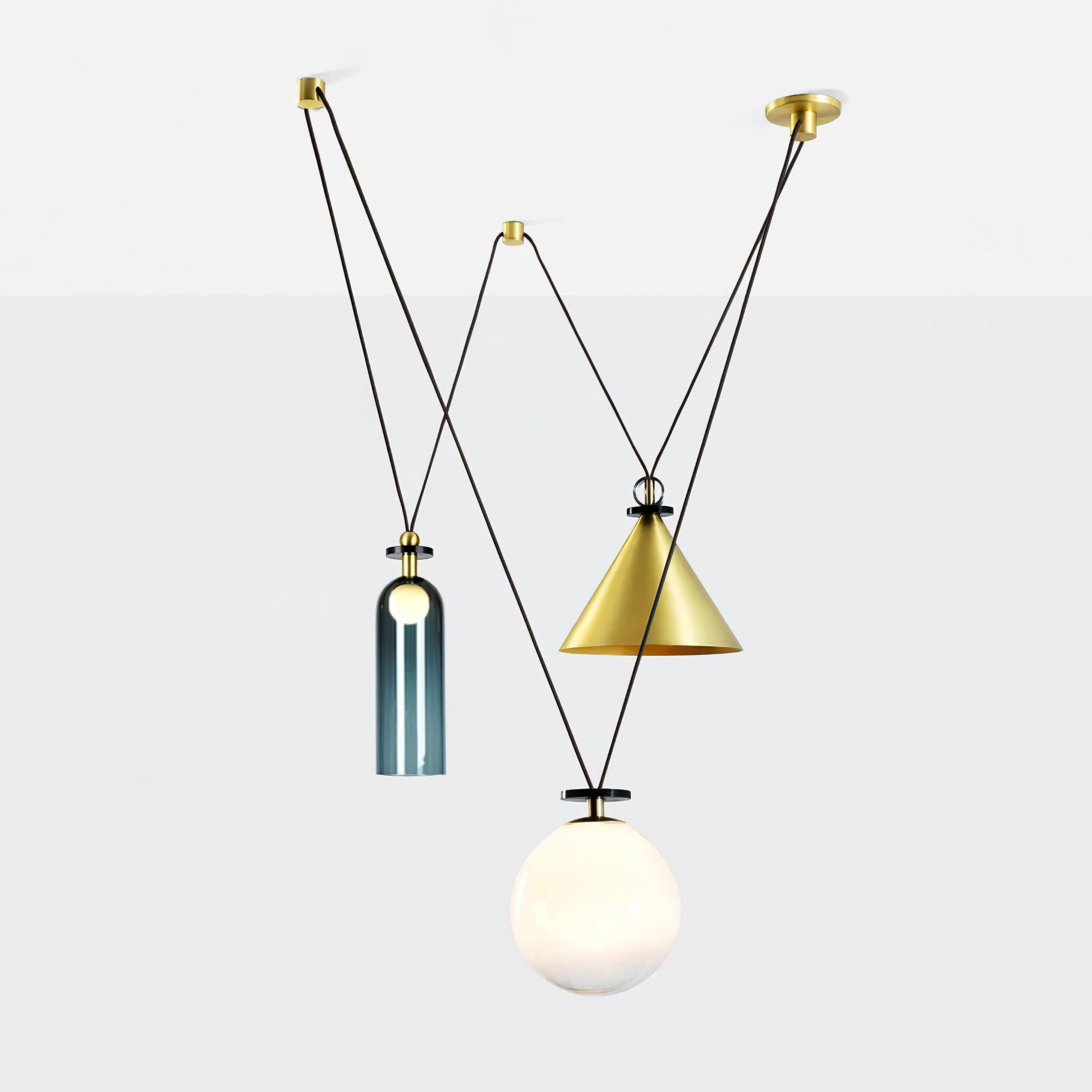 Geometric Art Chandelier – Contemporary Modern Pendant Light