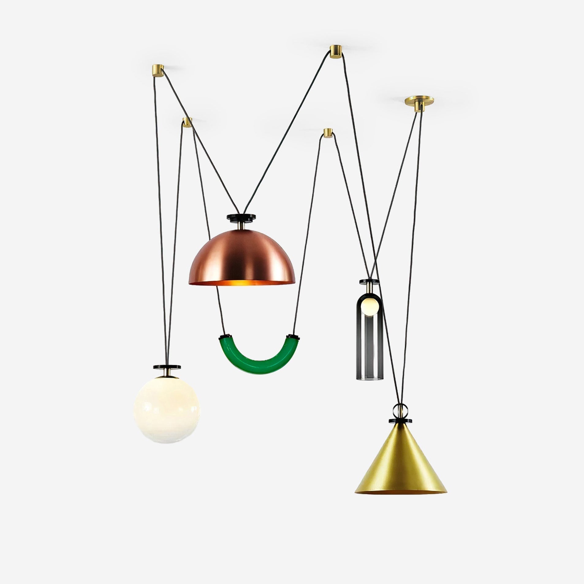 Multi-Shape Hanging Pendant Lamp – Adjustable Hanging Light