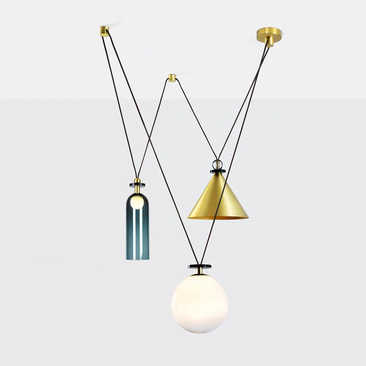 Geometric Art Chandelier – Contemporary Modern Pendant Light