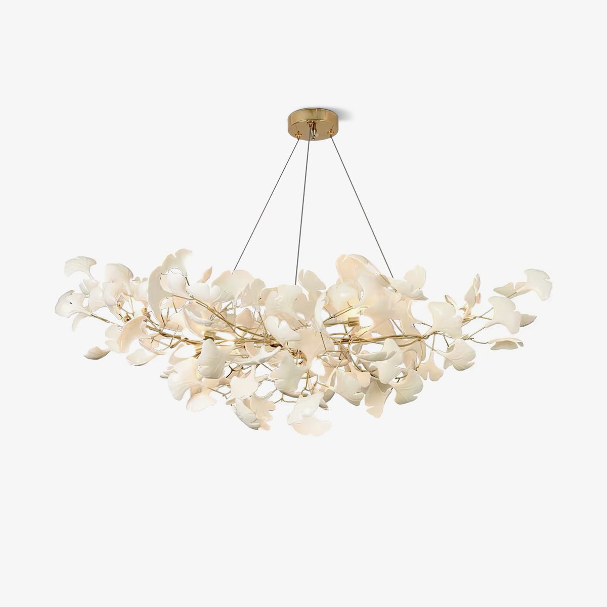 Modern Ceramic Gingko Tree Petal Chandelier