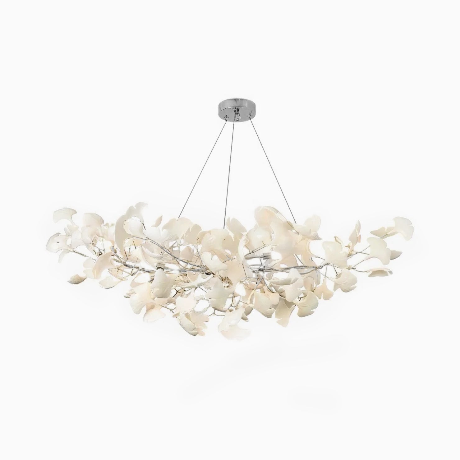 Modern Ceramic Gingko Tree Petal Chandelier