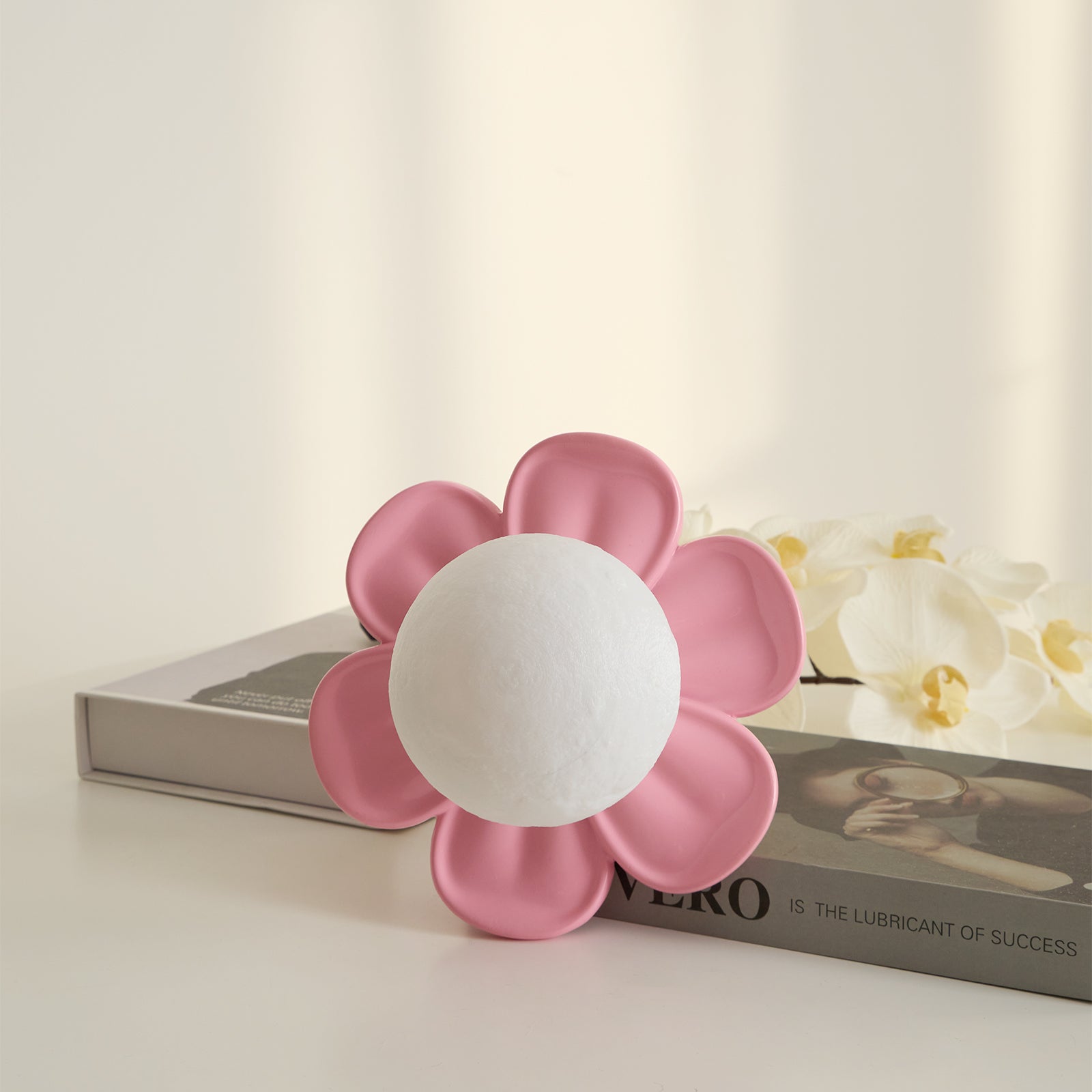 Cream Bloom Flower Ceiling Lamp – Floral Design Flush Mount Light