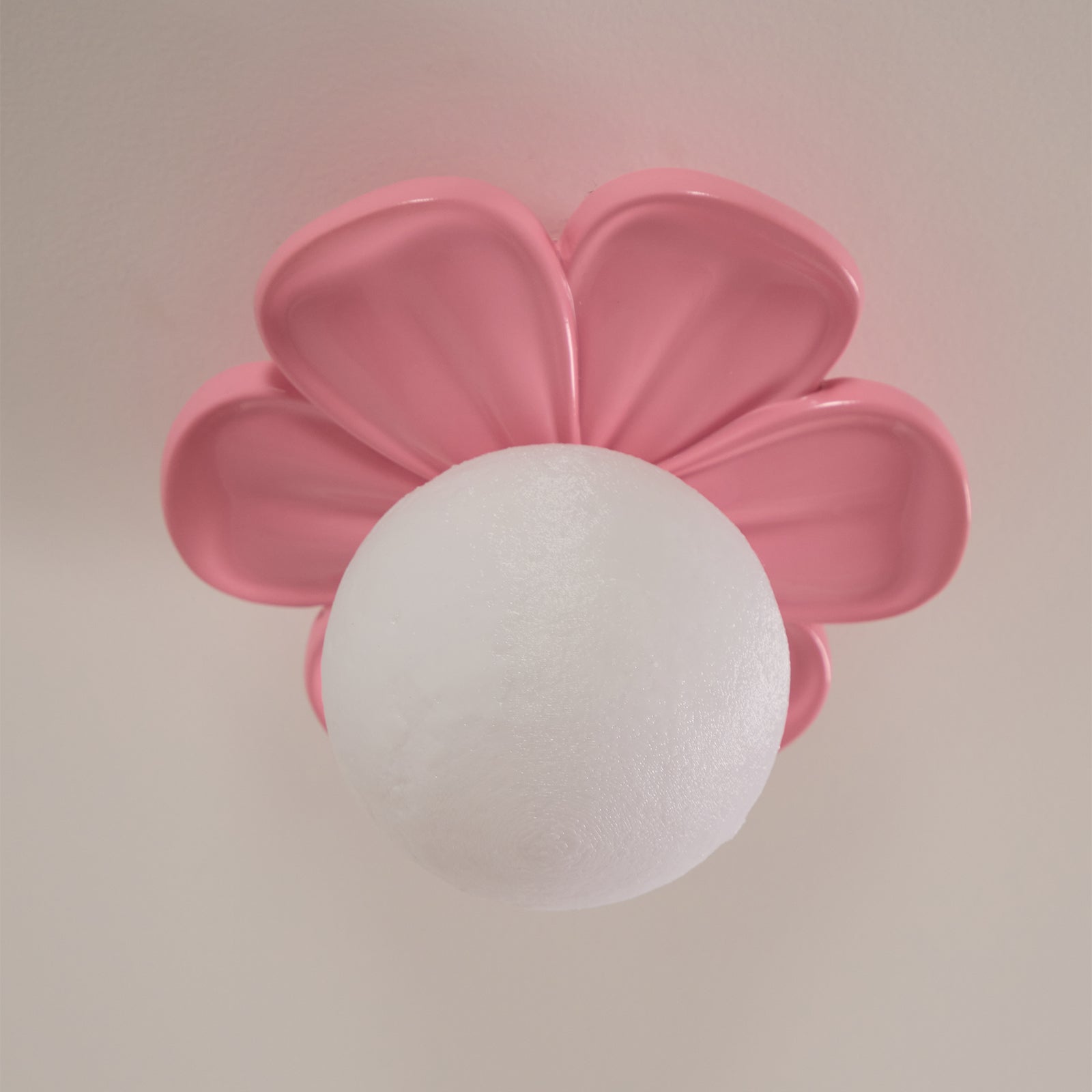 Cream Bloom Flower Ceiling Lamp – Floral Design Flush Mount Light