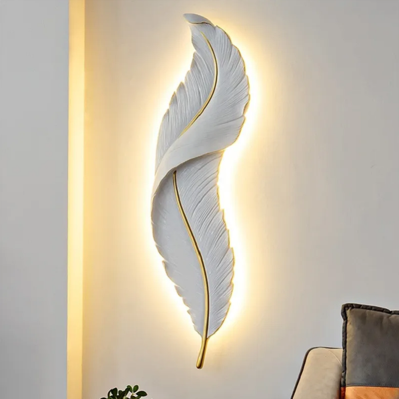 Feather-Shaped LED Wall Sconce