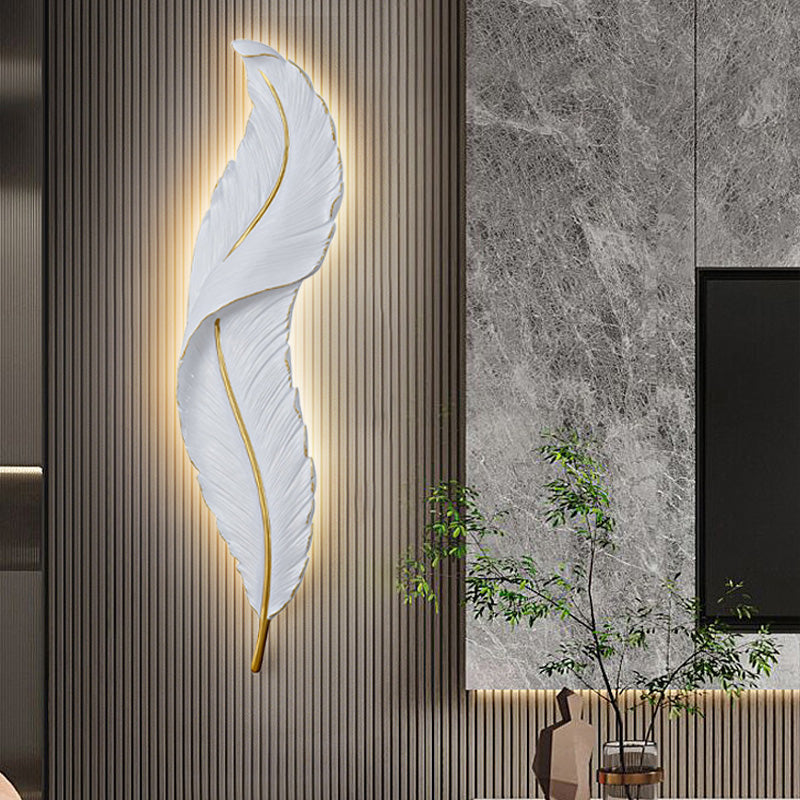 Feather-Shaped LED Wall Sconce