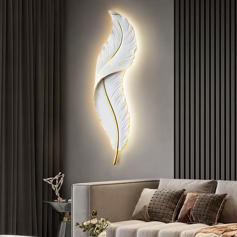 Feather-Shaped LED Wall Sconce