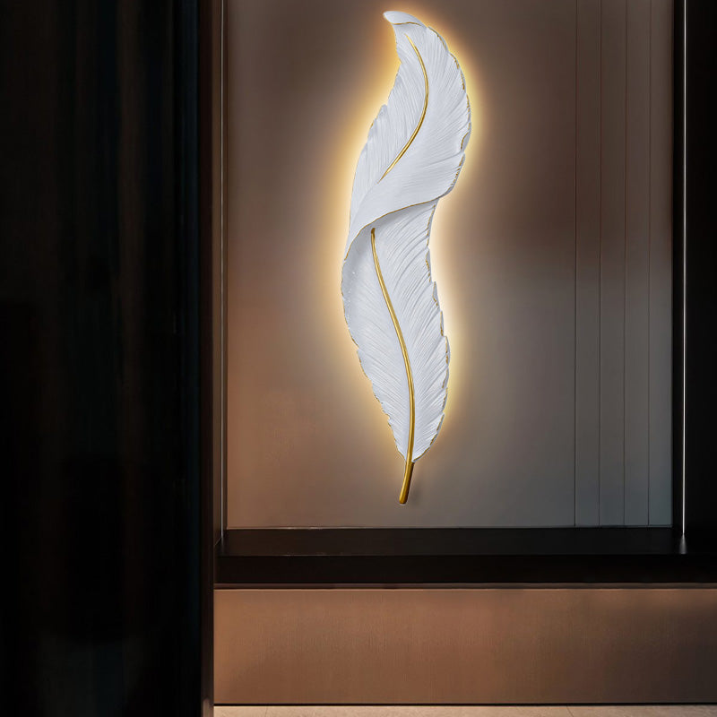 Feather-Shaped LED Wall Sconce