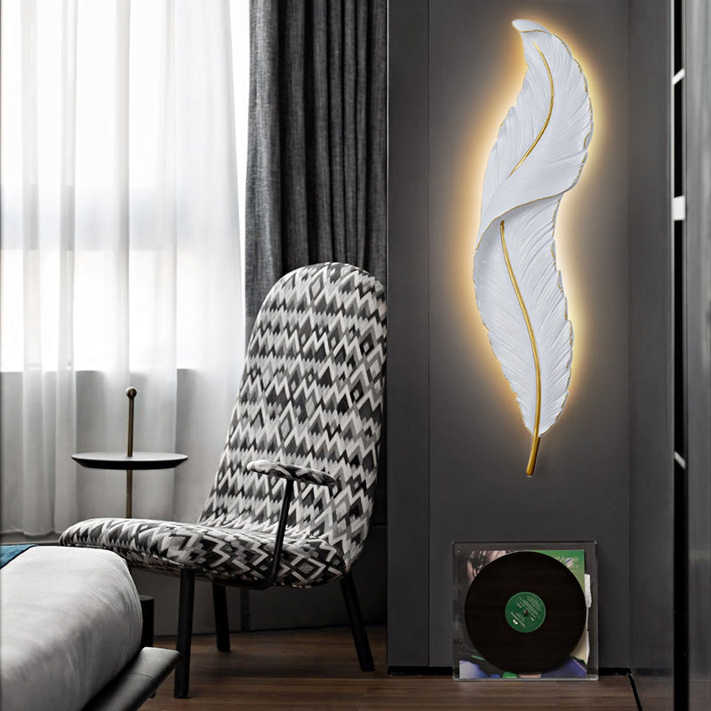Feather-Shaped LED Wall Sconce