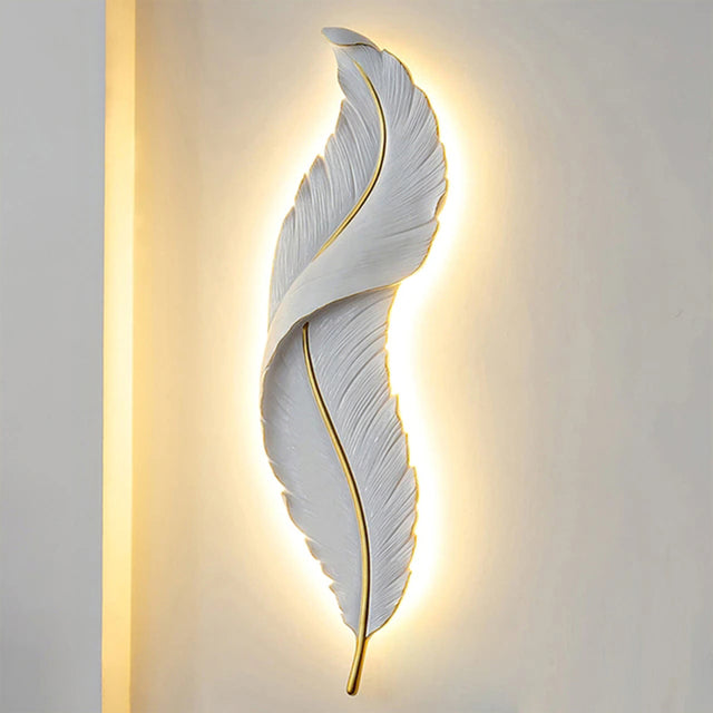 Feather-Shaped LED Wall Sconce