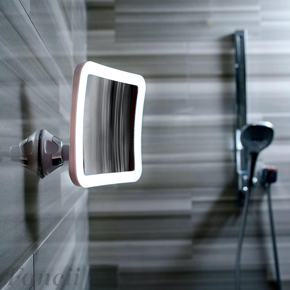 LED Illuminated Bathroom Light with Magnifying Mirror | Suction Mount Vanity Mirror