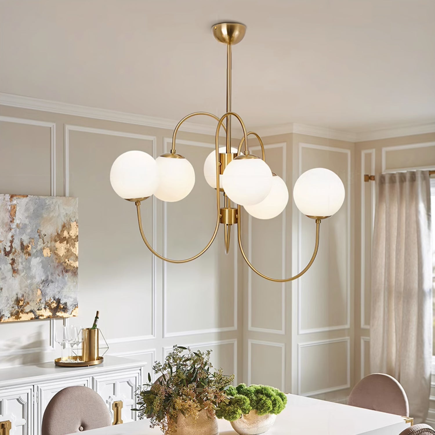 Modern Gooseneck Arm Chandelier – Stylish Pendant Ceiling Lamp