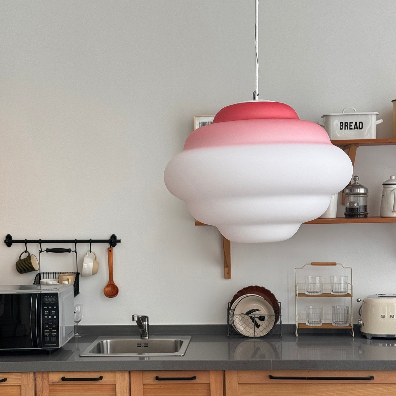 Cloud-Inspired Gradient Pendant | Subtle Color Shift Ceiling Light