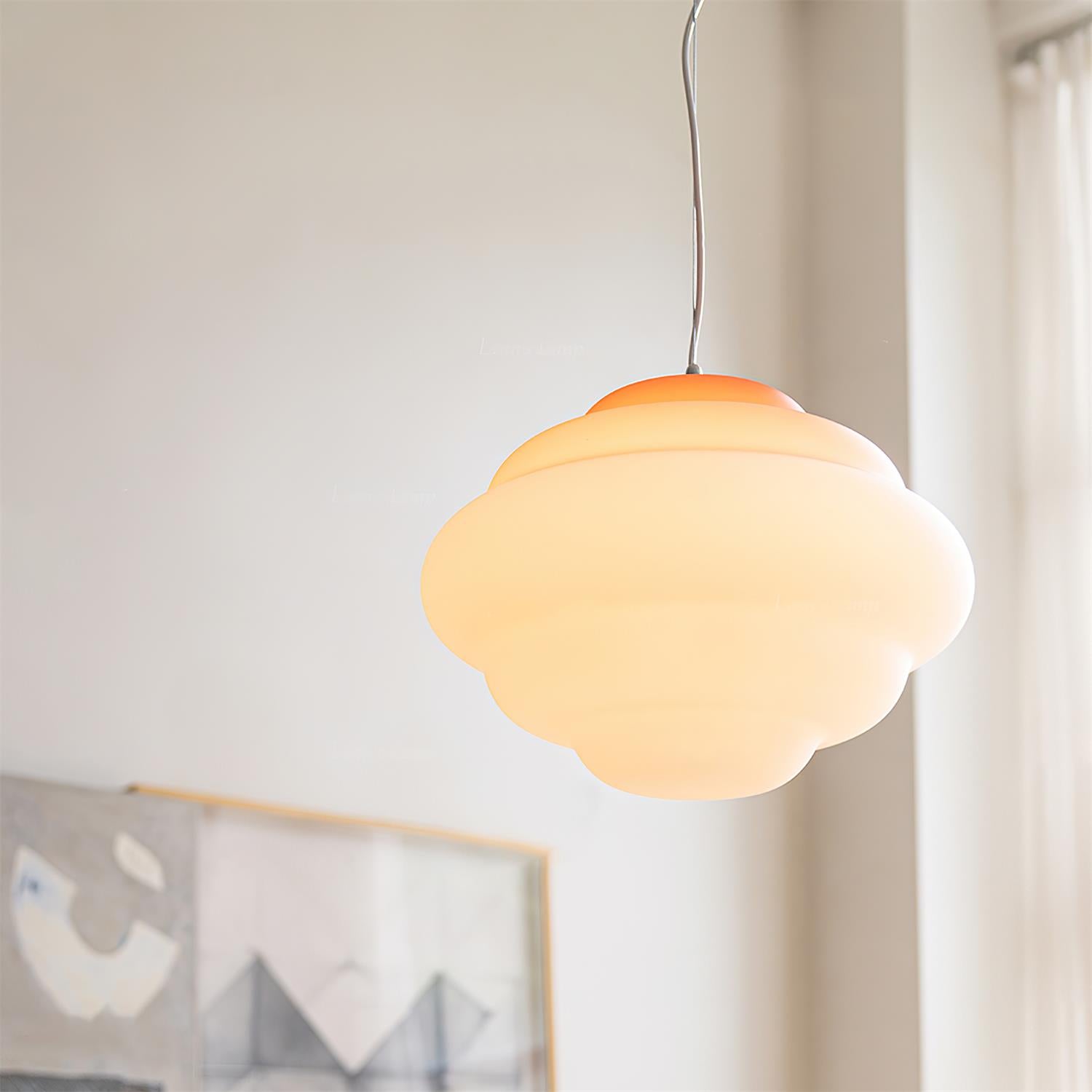 Cloud-Inspired Gradient Pendant | Subtle Color Shift Ceiling Light