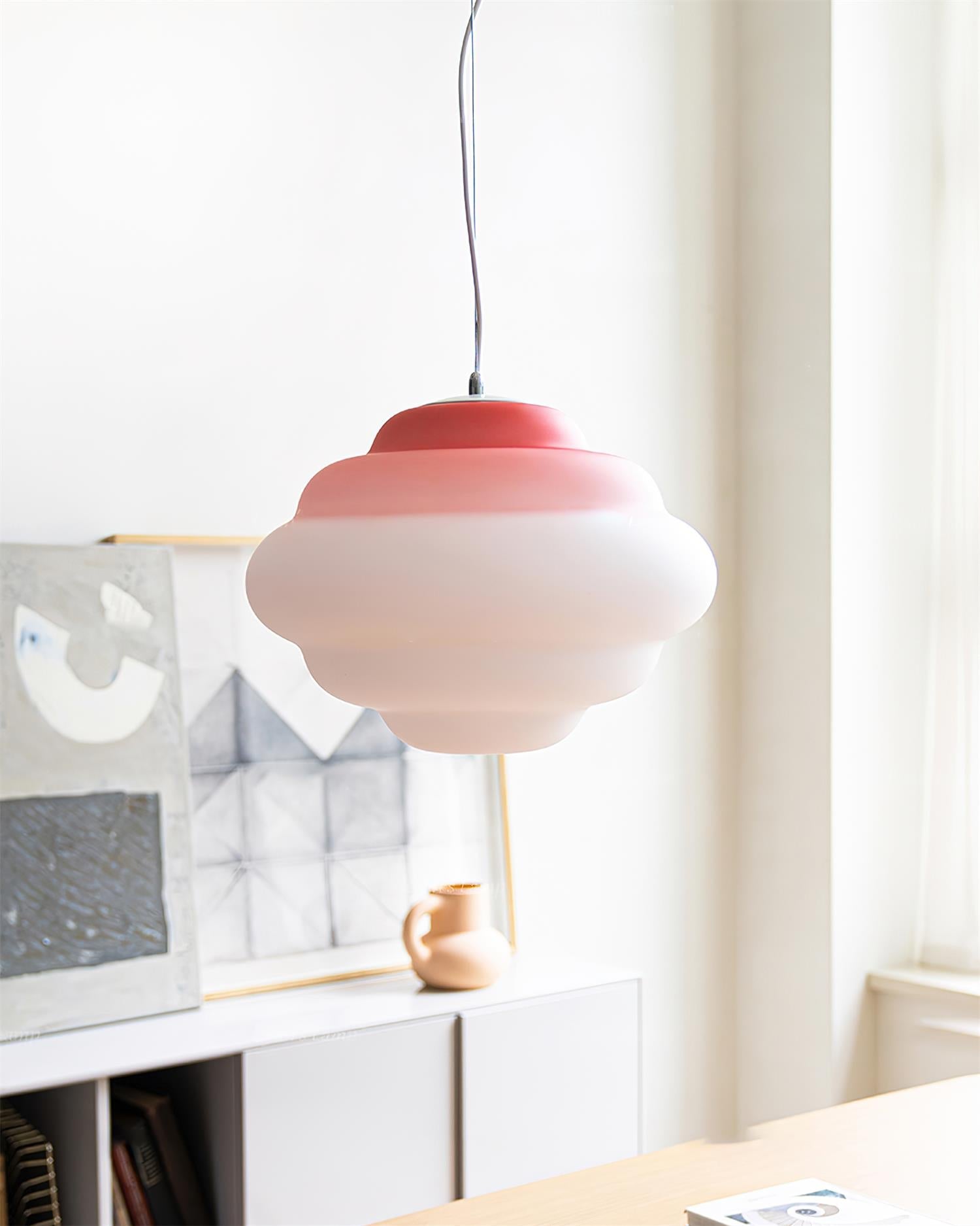 Cloud-Inspired Gradient Pendant | Subtle Color Shift Ceiling Light