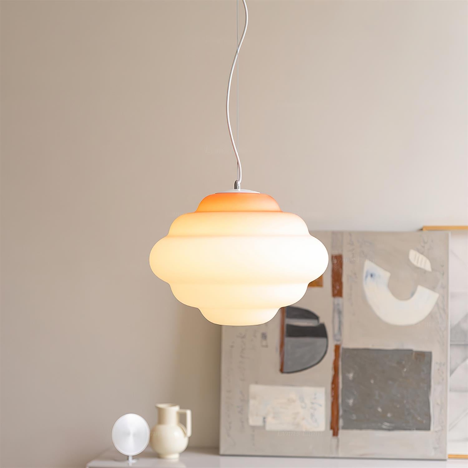 Cloud-Inspired Gradient Pendant | Subtle Color Shift Ceiling Light