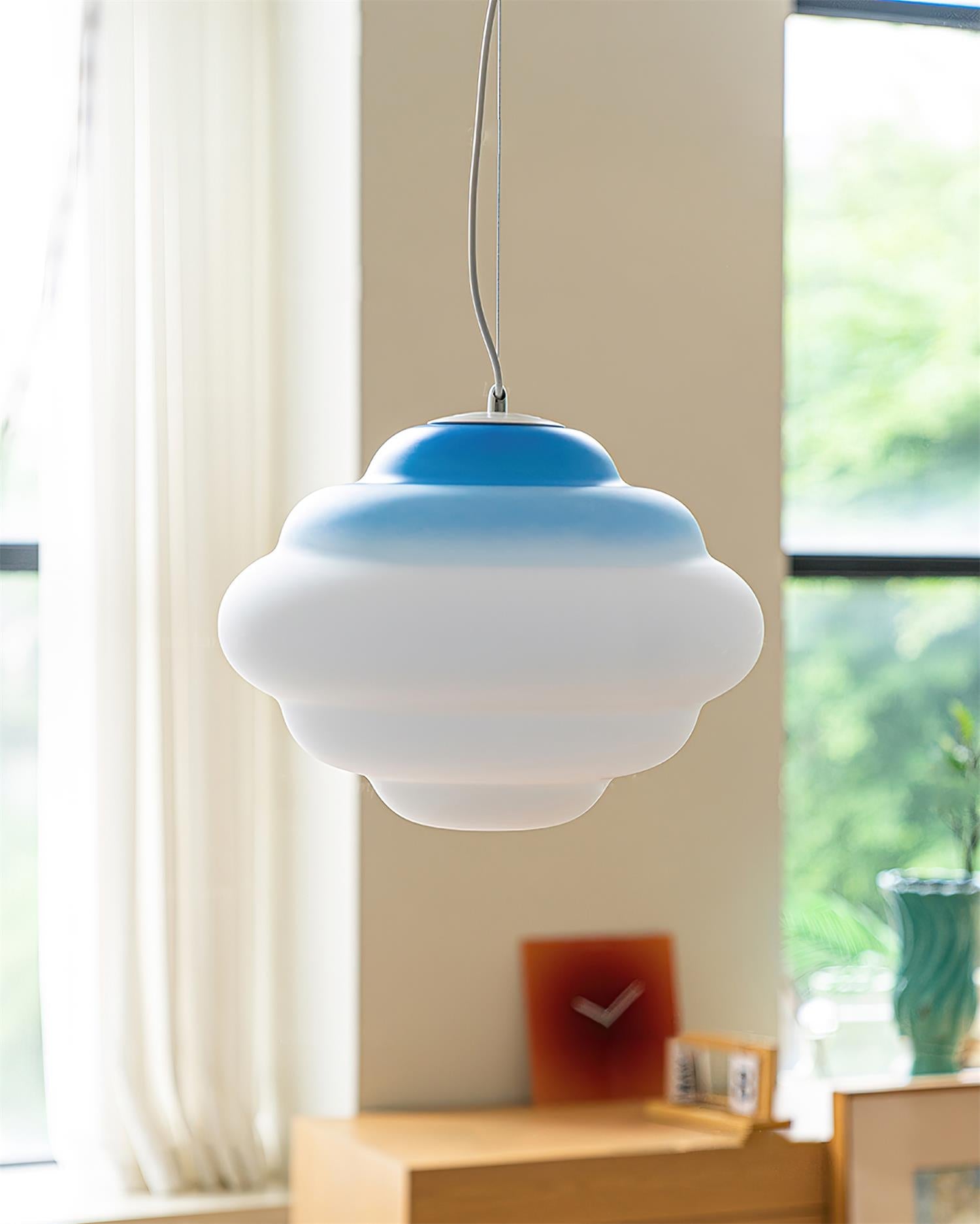 Cloud-Inspired Gradient Pendant | Subtle Color Shift Ceiling Light
