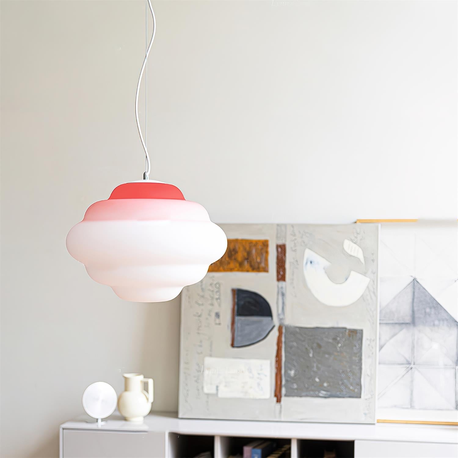 Cloud-Inspired Gradient Pendant | Subtle Color Shift Ceiling Light
