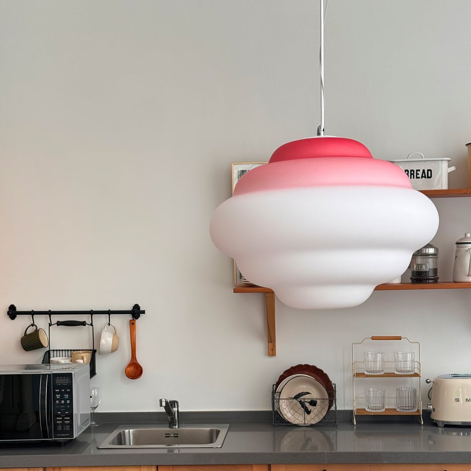 Cloud-Inspired Gradient Pendant | Subtle Color Shift Ceiling Light