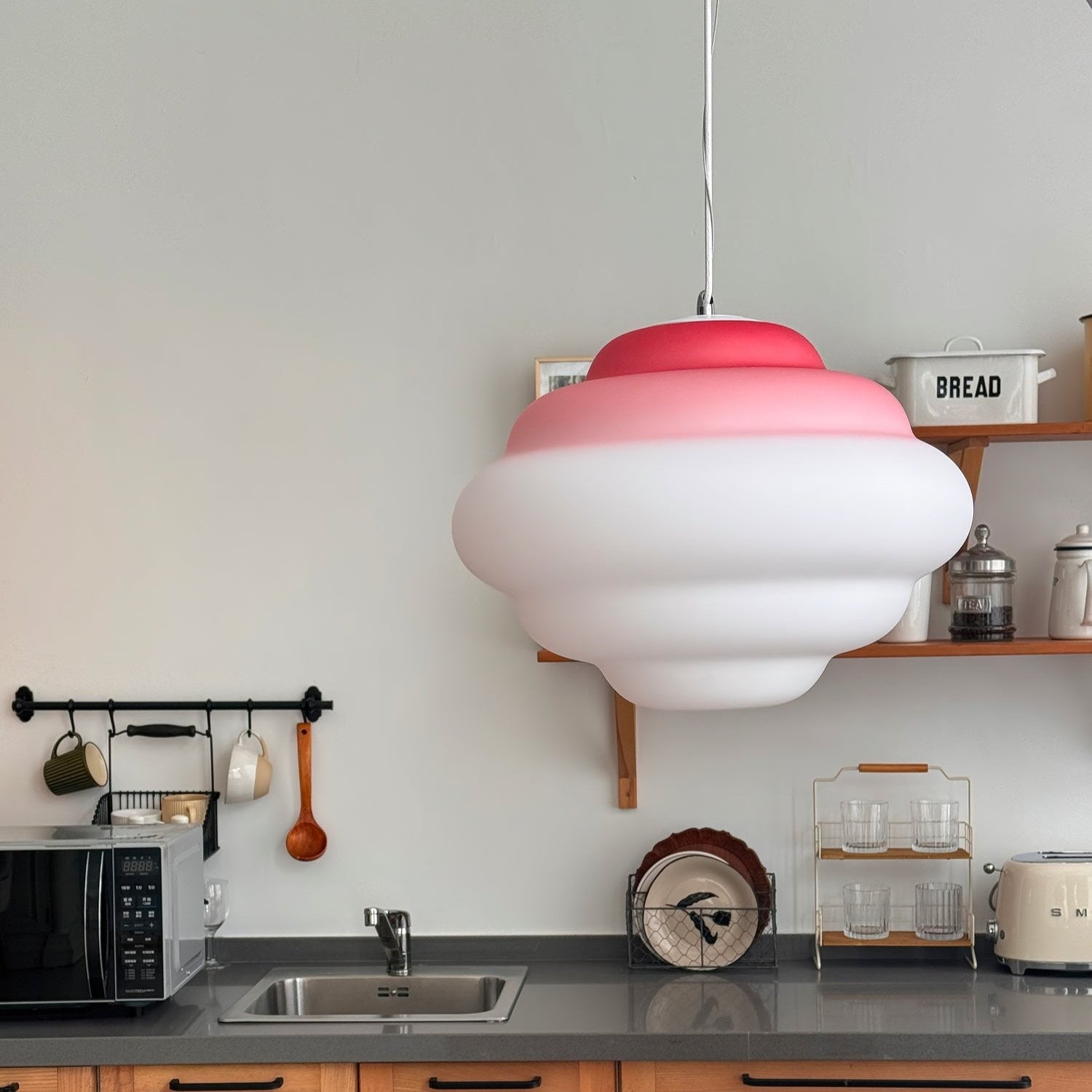 Cloud-Inspired Gradient Pendant | Subtle Color Shift Ceiling Light