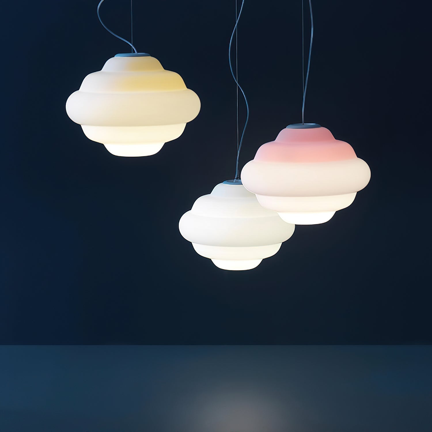 Cloud-Inspired Gradient Pendant | Subtle Color Shift Ceiling Light