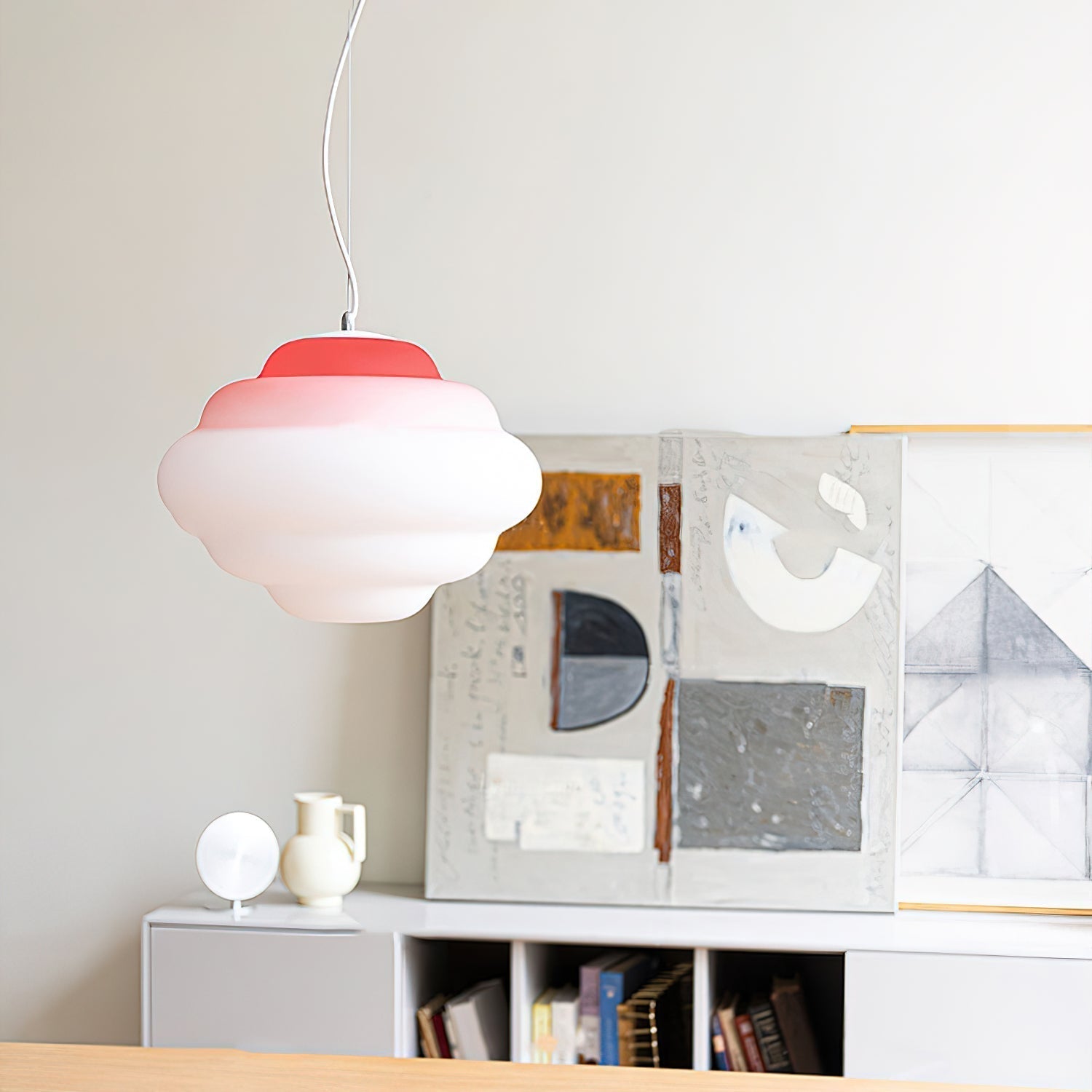 Cloud-Inspired Gradient Pendant | Subtle Color Shift Ceiling Light