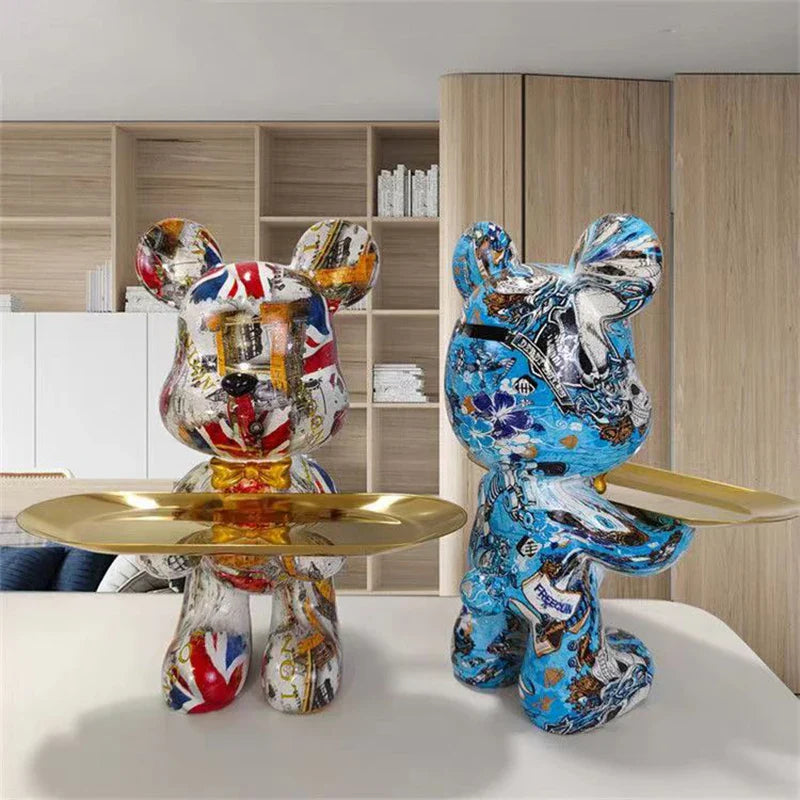 Graffiti-Style Bear Collectible