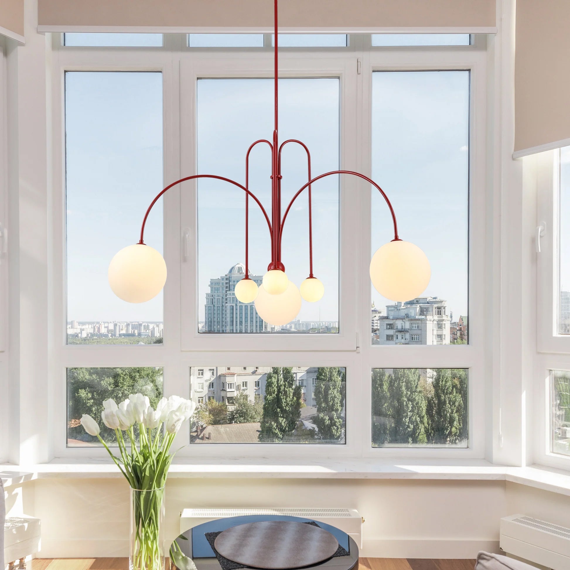 Modern Round Chandelier – G9 LED Suspended Ceiling Light Fixture