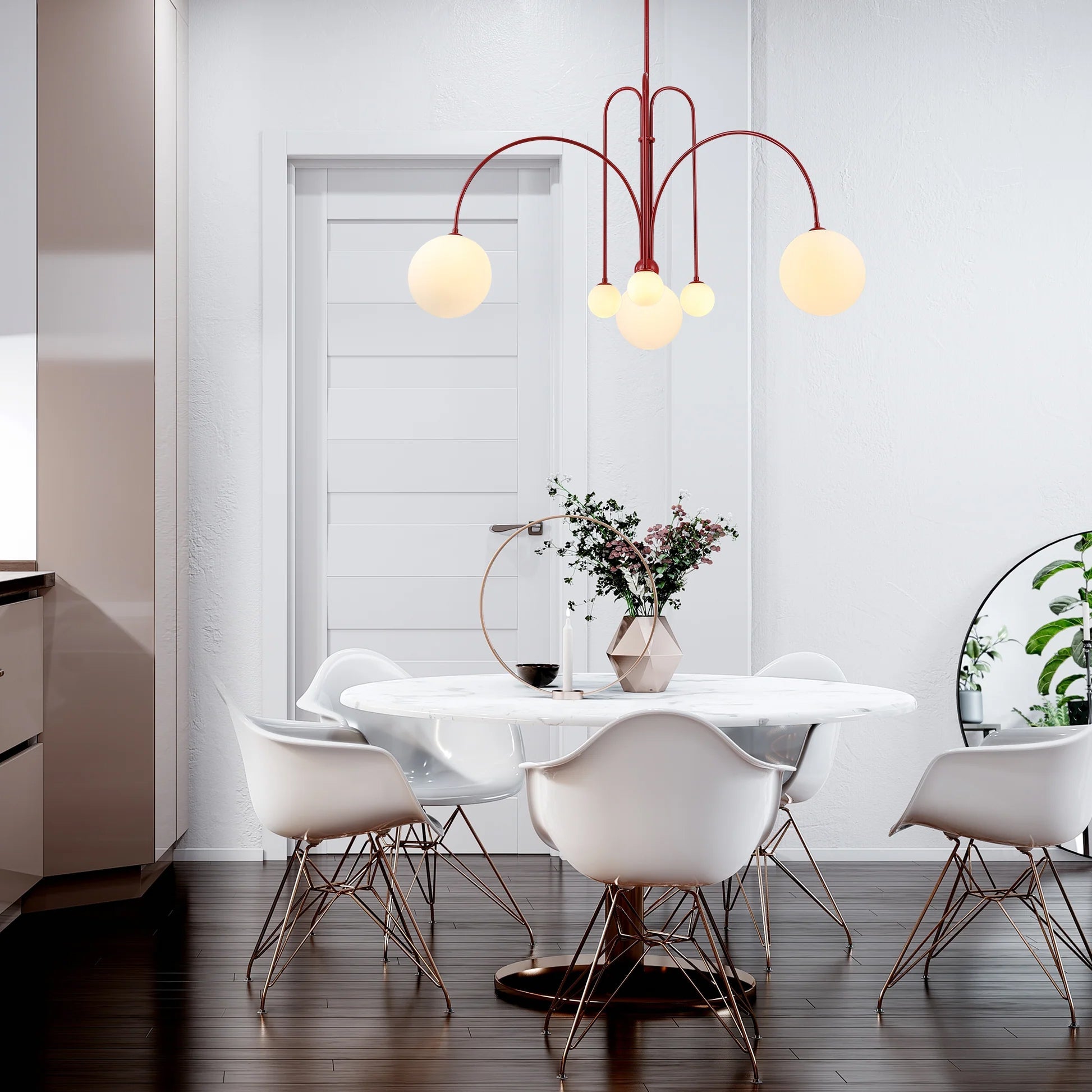 Modern Round Chandelier – G9 LED Suspended Ceiling Light Fixture