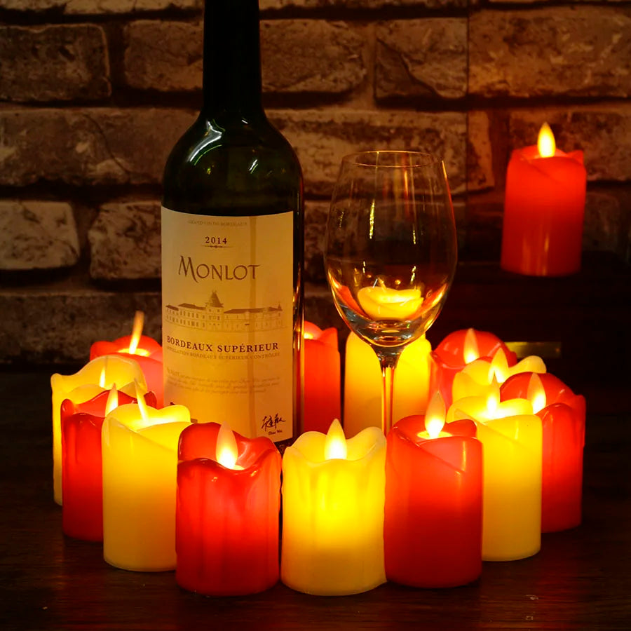 Battery-Operated LED Christmas Candles | Flickering Tealight Night Light