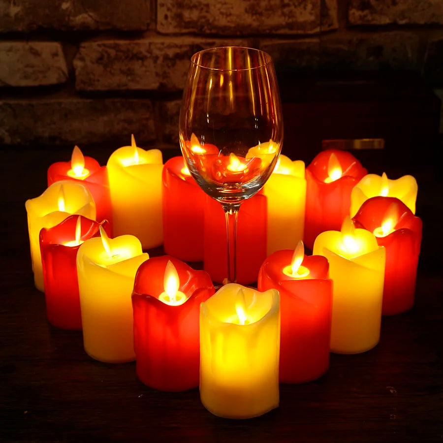 Battery-Operated LED Christmas Candles | Flickering Tealight Night Light