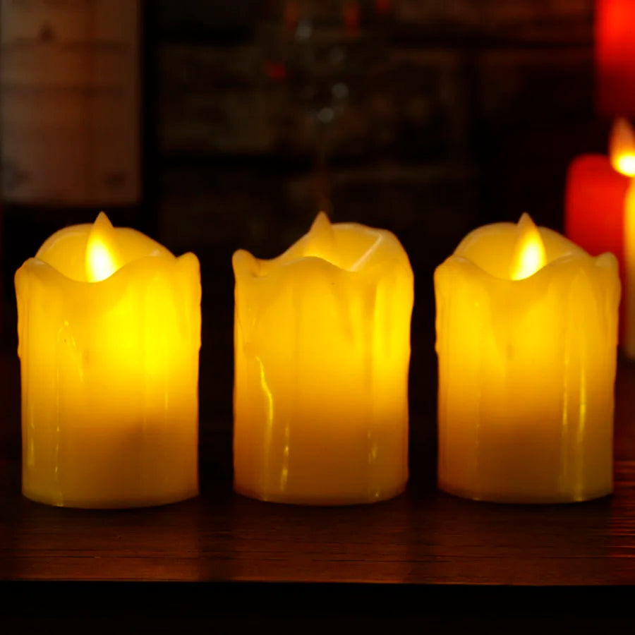Battery-Operated LED Christmas Candles | Flickering Tealight Night Light