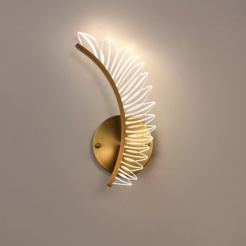 Gold Wings Crystal Wall Sconce – Modern Wall Lamp