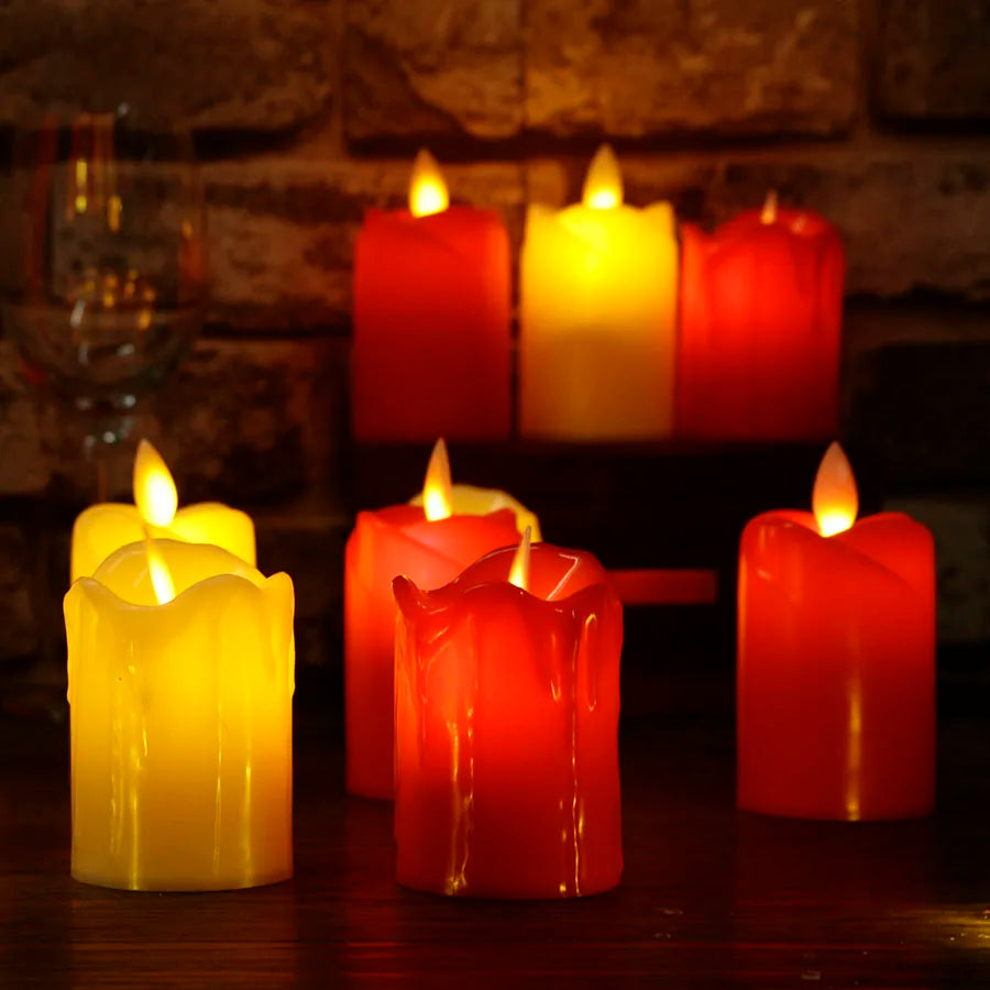 Battery-Operated LED Christmas Candles | Flickering Tealight Night Light