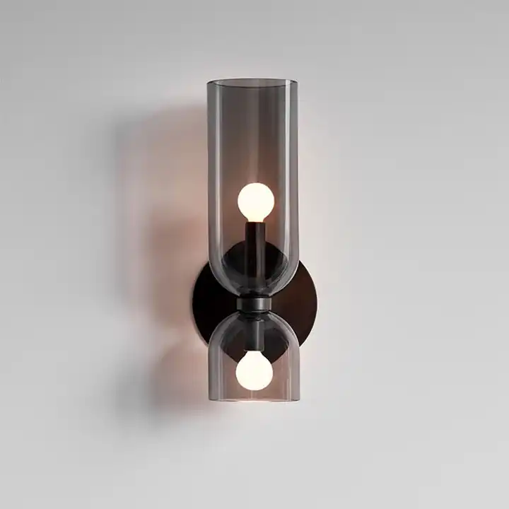 Cylindrical Glass Wall Sconce – Modern Indoor Light Fixture