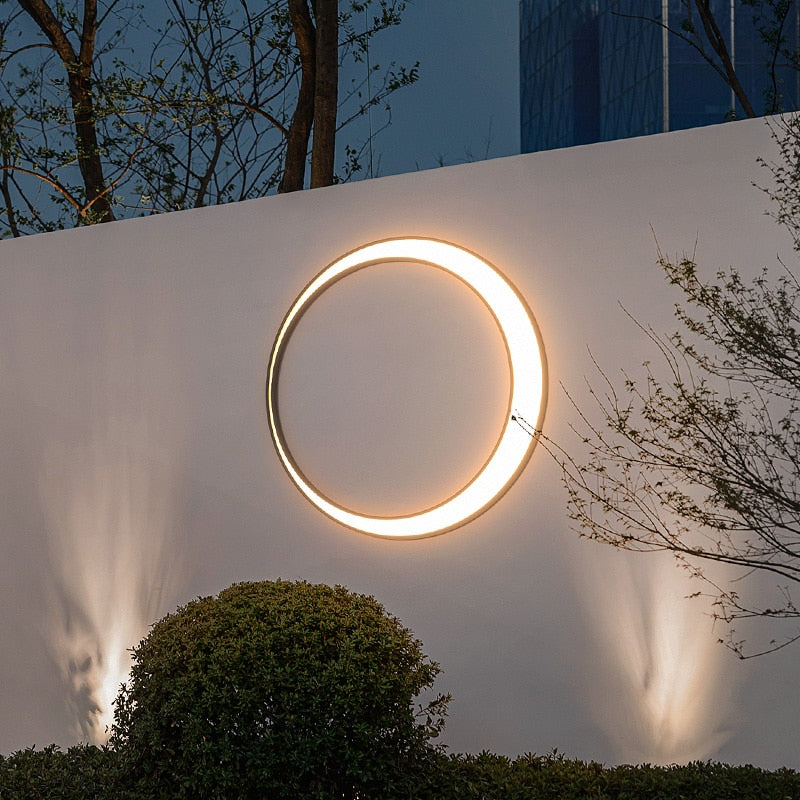 Outdoor LED Wall Light 30W | Crescent Moon Design Stainless Steel Sconce