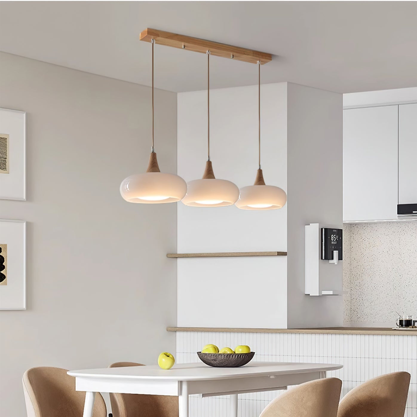 Nordic Glass Pendant Light – Bauhaus Style Ceiling Lamp
