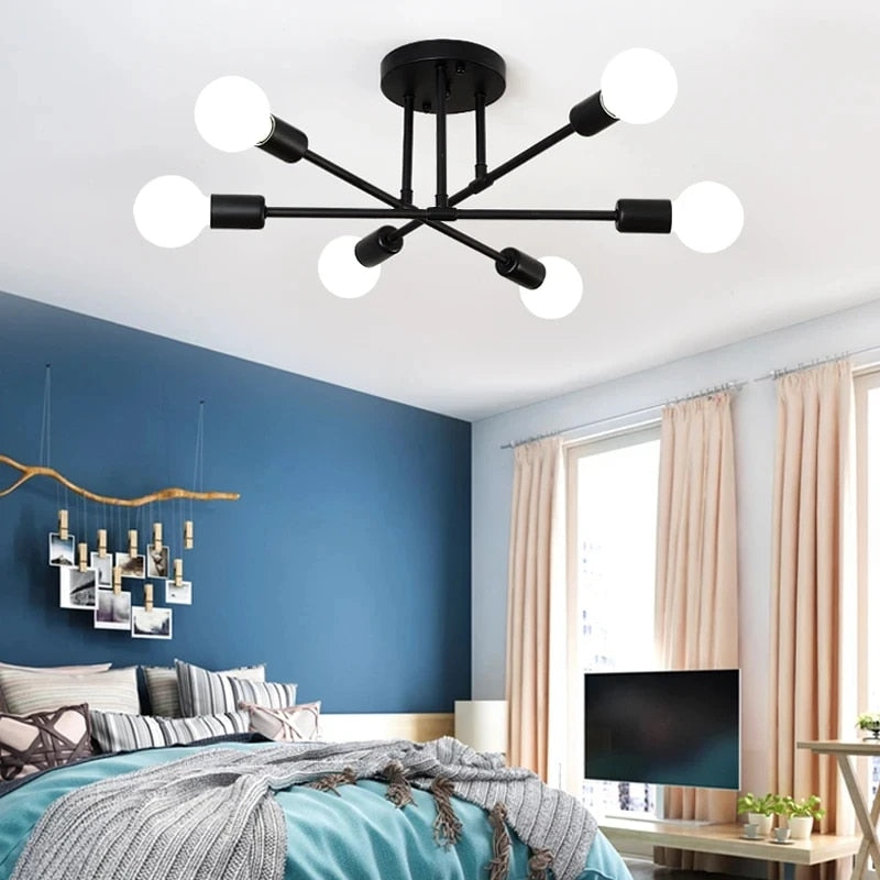 Modern Satellite-Inspired Ceiling Light