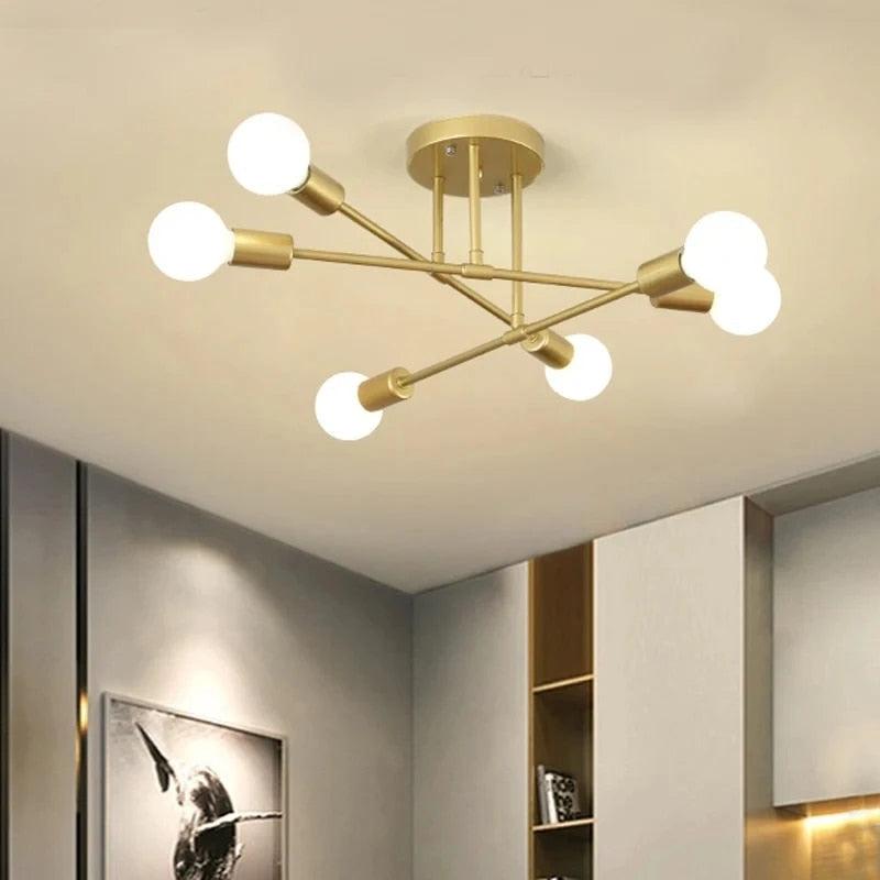 Modern Satellite-Inspired Ceiling Light