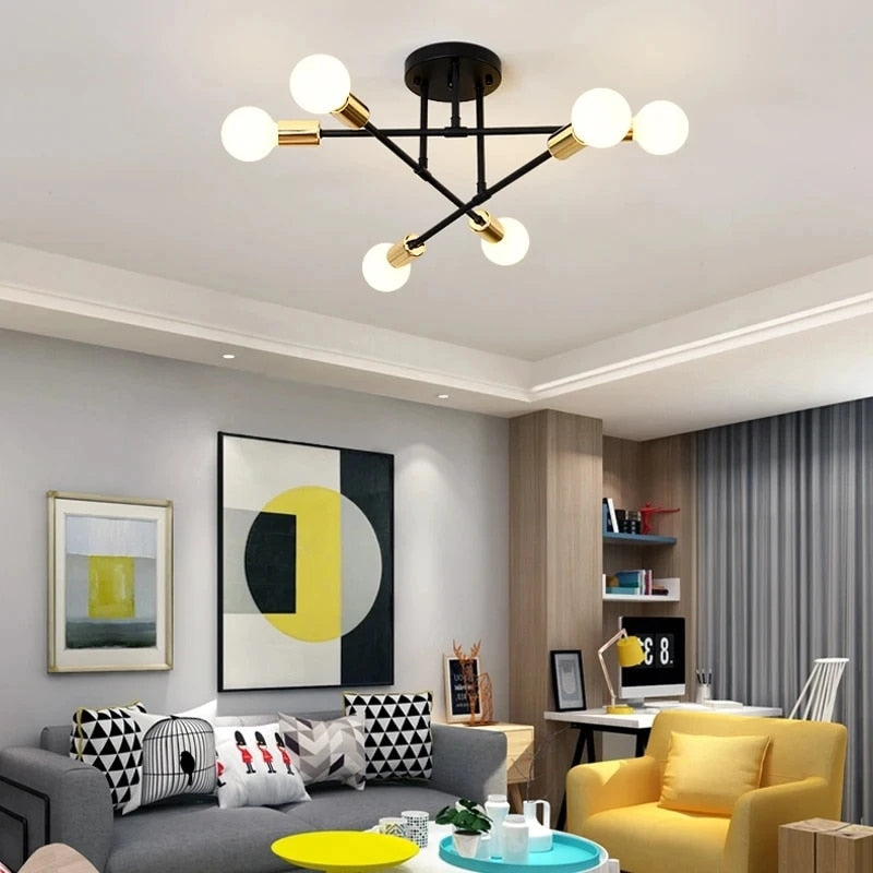 Modern Satellite-Inspired Ceiling Light