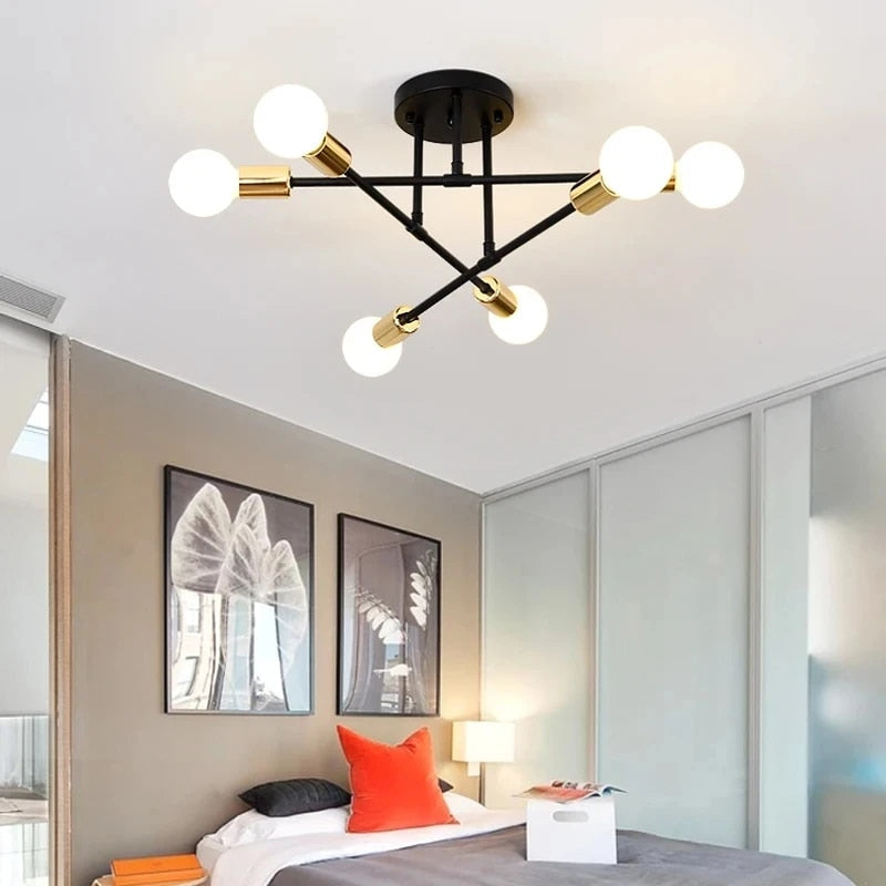 Modern Satellite-Inspired Ceiling Light