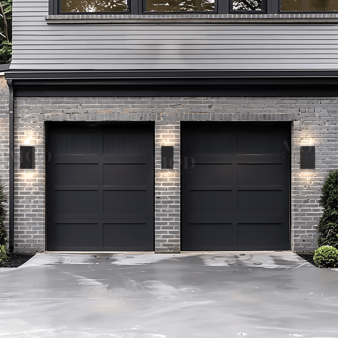 Black Stainless Steel Wall Light – Modern Outdoor LED Fixture for Porch & Garden