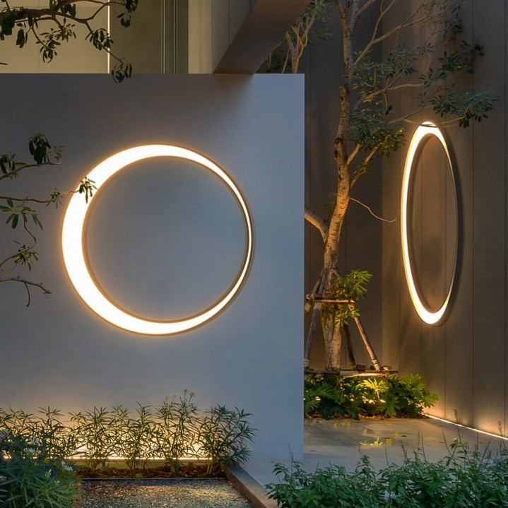 Outdoor LED Wall Light 30W | Crescent Moon Design Stainless Steel Sconce